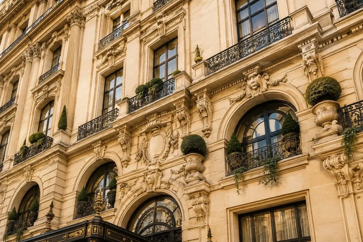 Historische Hotelfassade