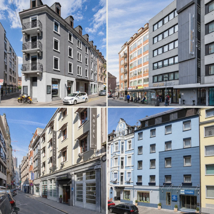 Mehrere Stadthotels eines Portfolios